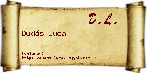 Dudás Luca névjegykártya