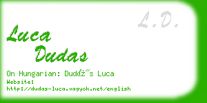 luca dudas business card